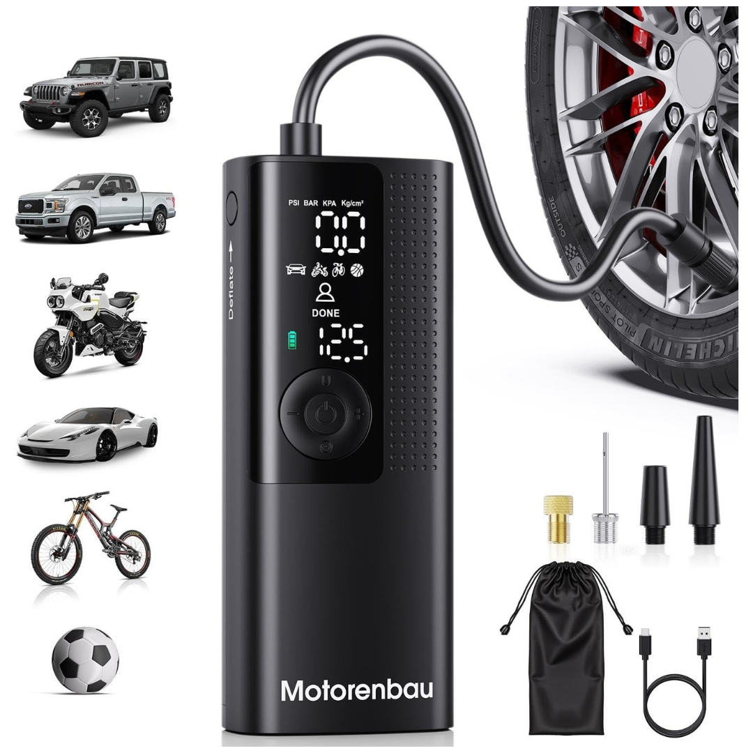 Portable 150PSI Mini Air Pump With Digital Pressure Gauge