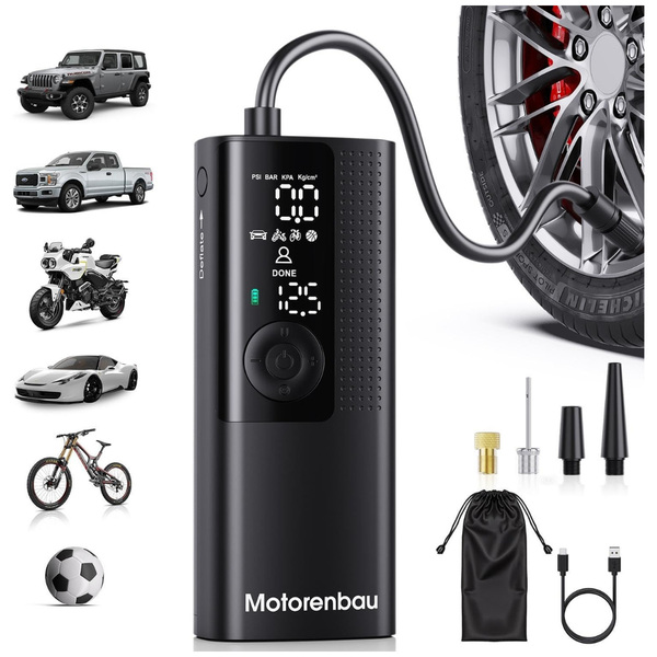 Portable 150PSI Mini Air Pump With Digital Pressure Gauge