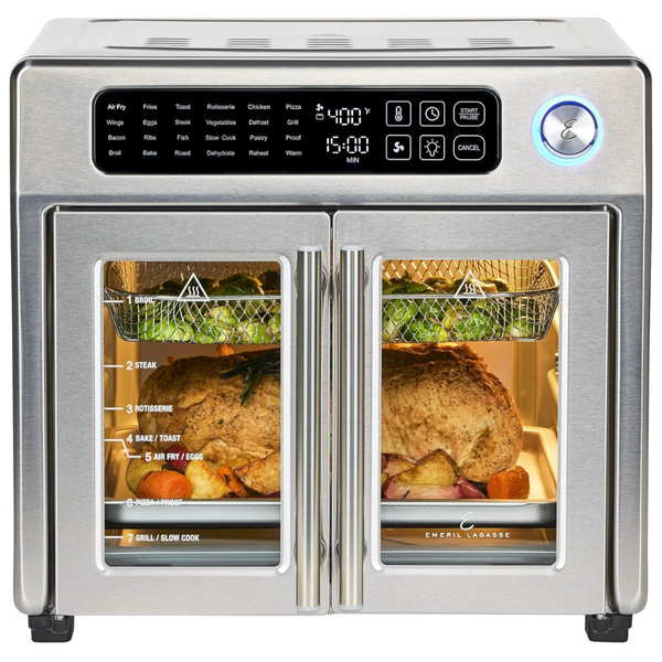 26-Qt Emeril Lagasse Extra Large French Door Air Fryer Toaster Oven Combo