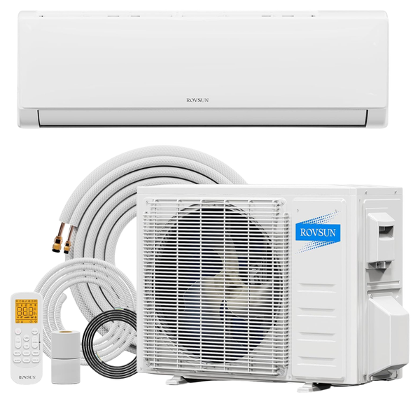 Rovsun 115V 9000 BTU Mini Split AC/Heating System W/ Inverter & Installation Kit