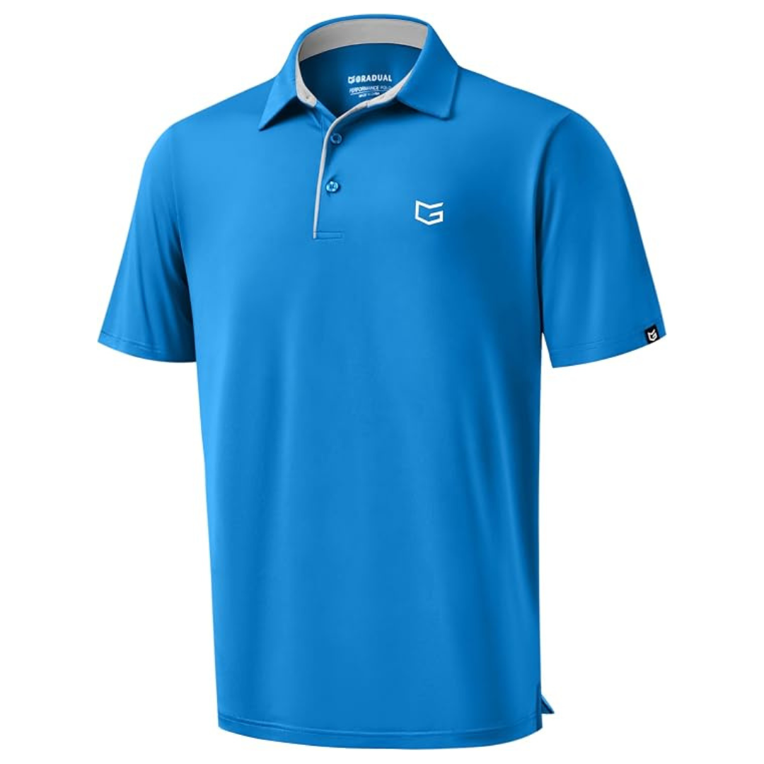 G Gradual Men's Dry Fit Short Sleeve Golf Shirt (Various Colors)