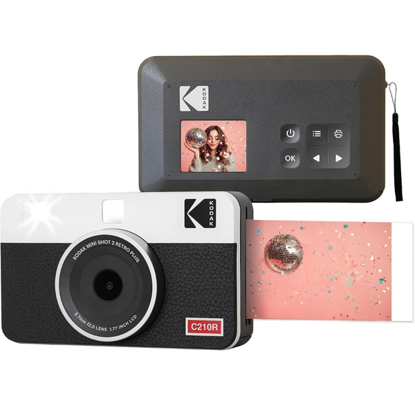 Kodak Mini Shot 2 Retro 4PASS 2-in-1 Instant Digital Camera & Photo Printer + 8 Sheets