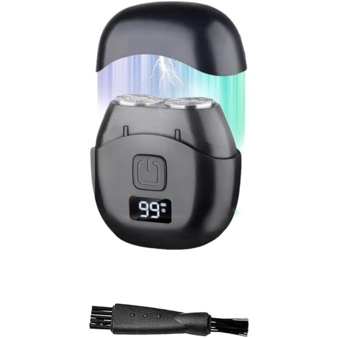 Mini Electric Razor with Dual-Head & LED Display