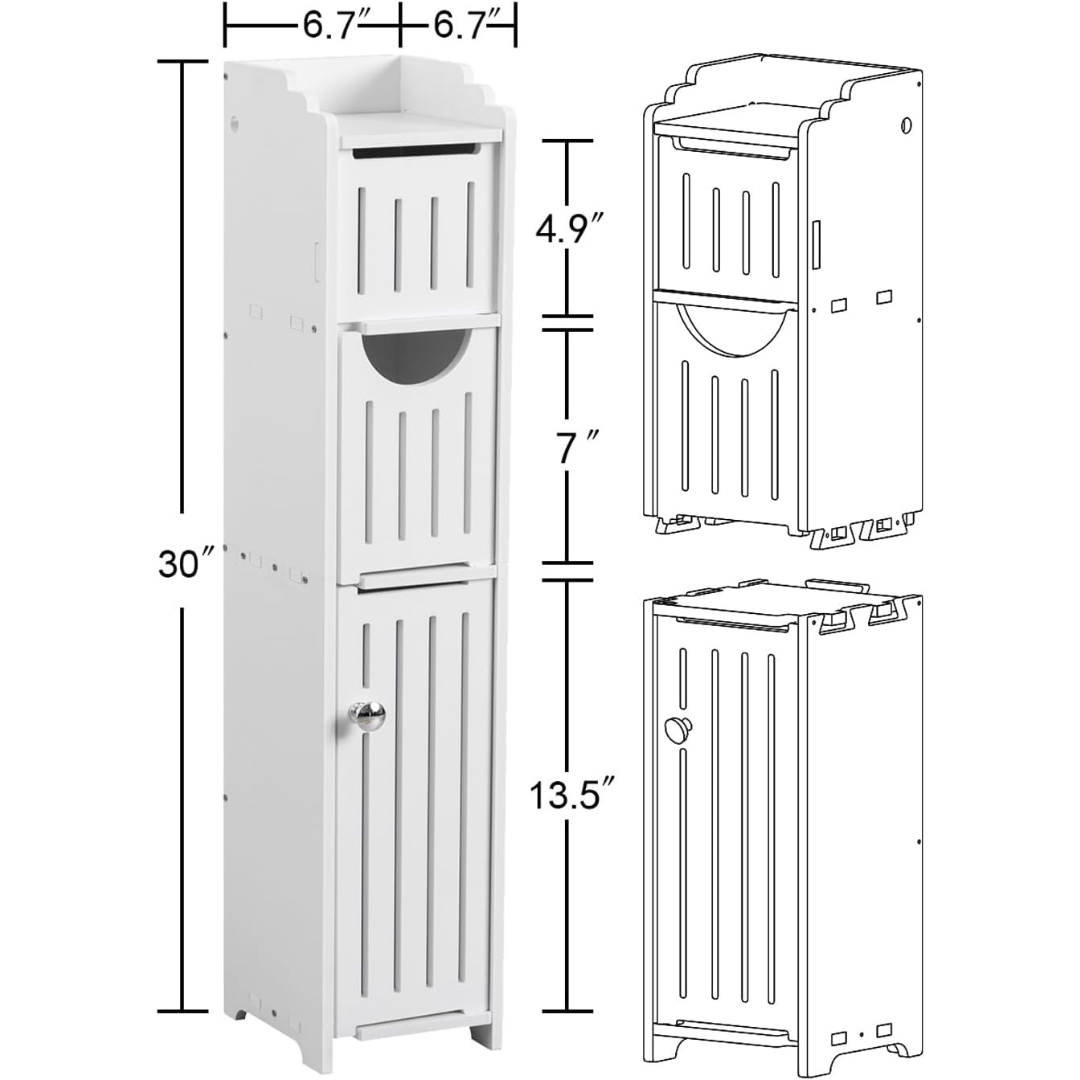 Aojezor Small Waterproof Durable Bathroom Storage Cabinet