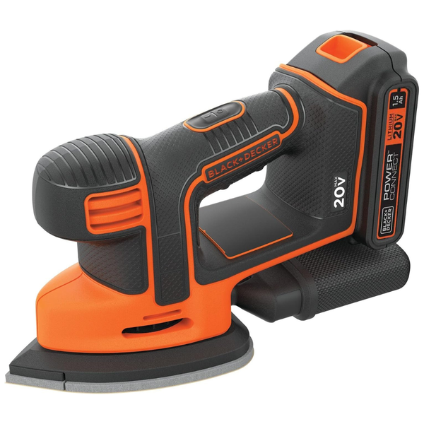 Black & Decker 20V Cordless Mouse Sander w/ 1.5Ah Battery and Charger