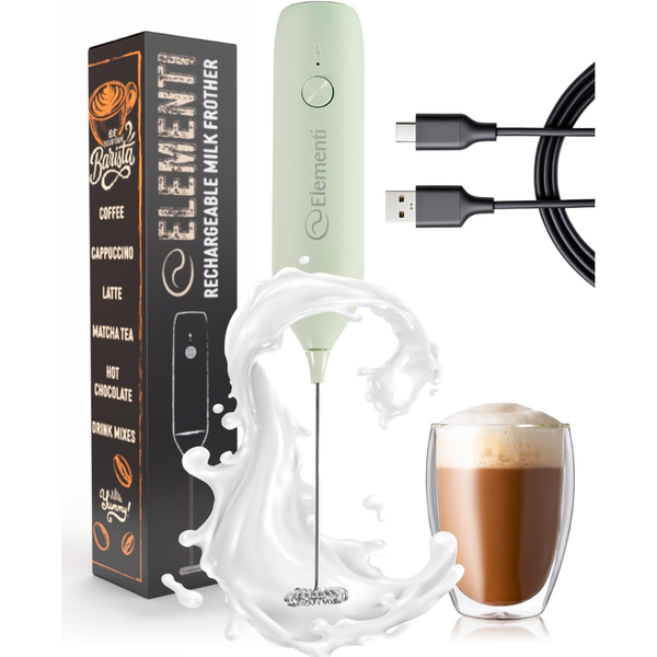 Handheld Rechargeable Milk Frother Wand & Drink Mixer