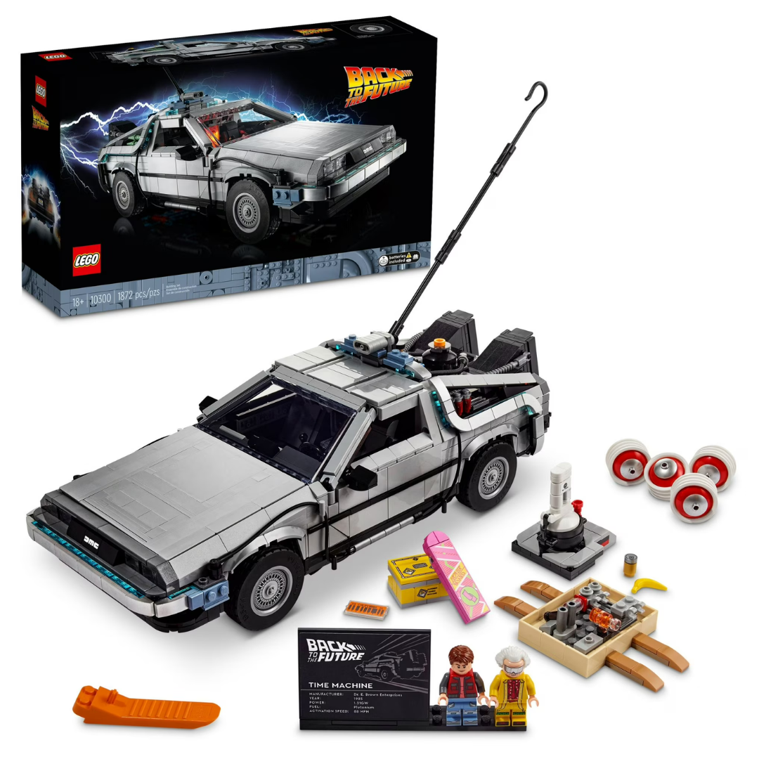 1872-Piece LEGO Back to The Future Time Machine Car Building Set (10300)