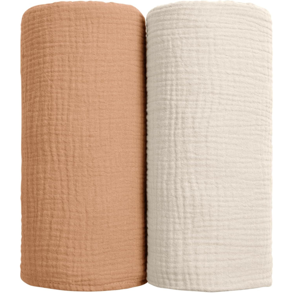 2-Pack lulumoon Cotton Muslin Swaddle Blankets (2 Colors)