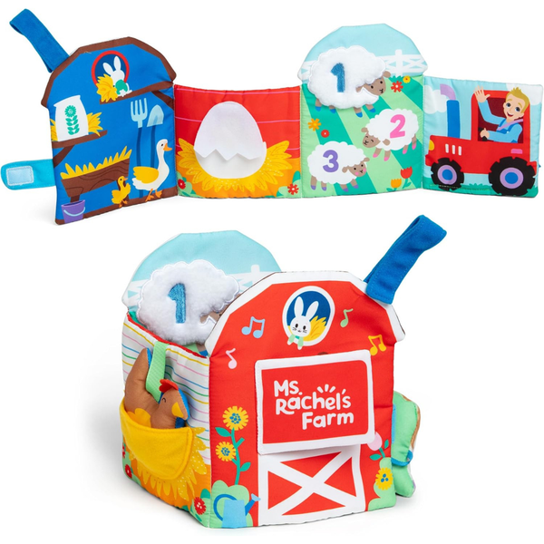 Ms. Rachel Official Sensory Learning Farm Foldable Soft Baby Book