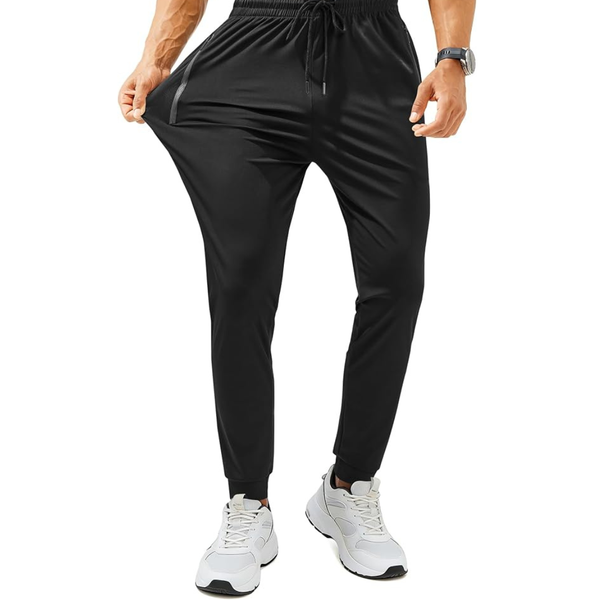 Men's Lightweight Athletic Sweatpants w/ Zipper Pockets (Various Colors)