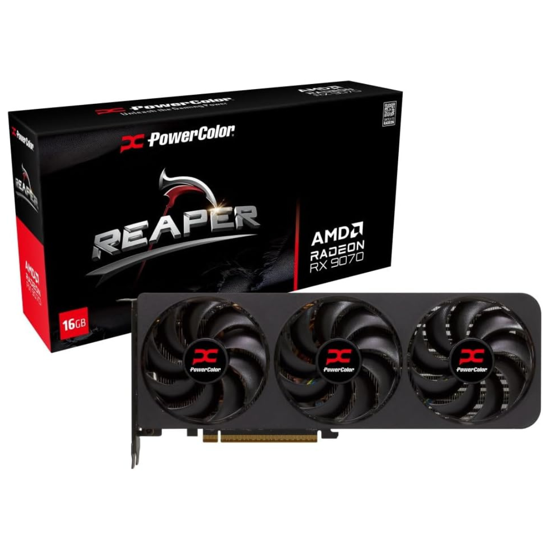 16GB PowerColor Reaper Radeon RX 9070 256-Bit GDDR6 Graphics Card