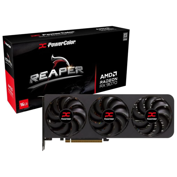 16GB PowerColor Reaper Radeon RX 9070 256-Bit GDDR6 Graphics Card