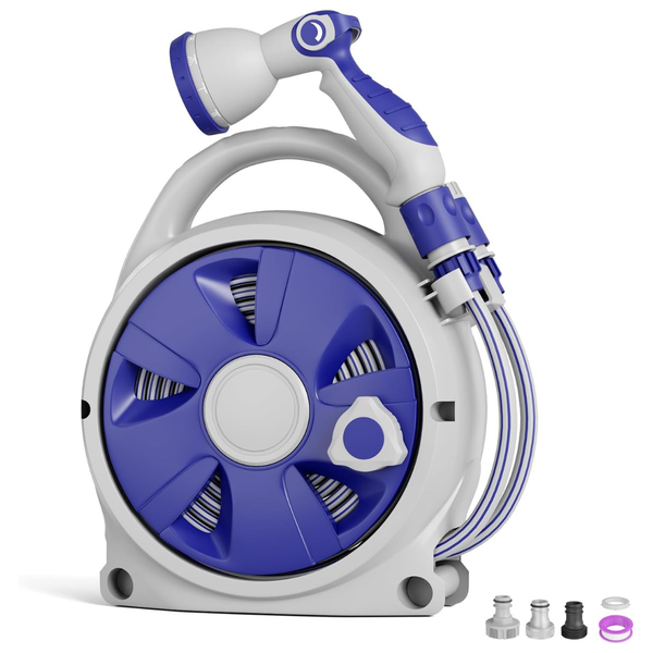 50ft Heavy Duty Rewind Wall Mount Retractable Garden Hose Reel