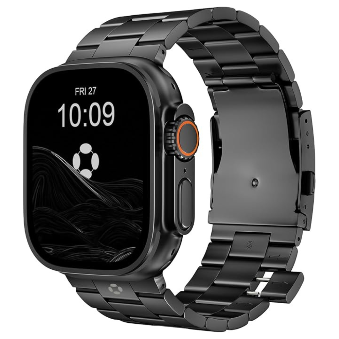 Tool-Free Titanium Apple Watch Band With Secure Clasp