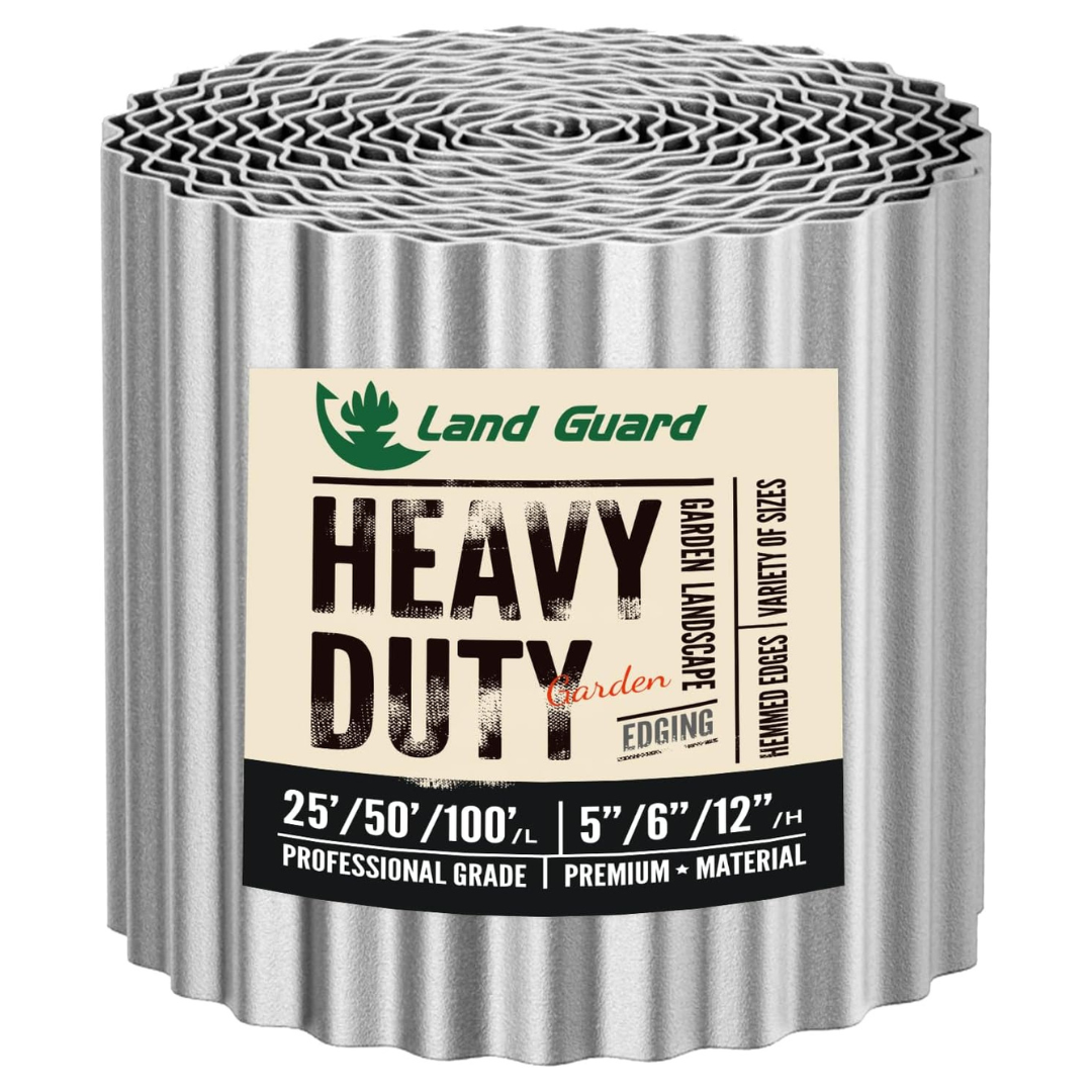 6" X 50' Land Guard Heavy Duty Corrugated Garden Edging Border