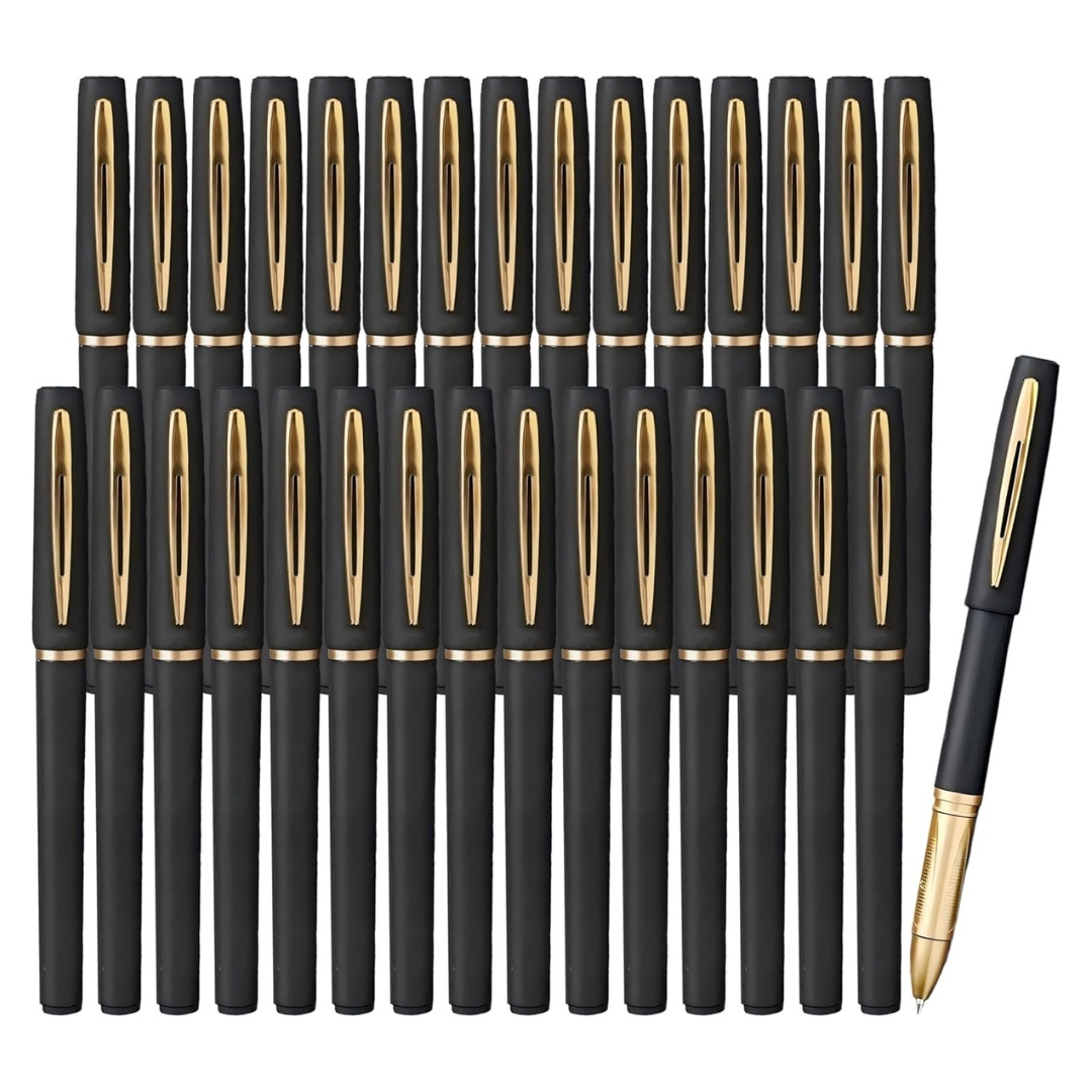 30-Piece DruckFeder Black Fine Point Smooth Writing Gel Pens