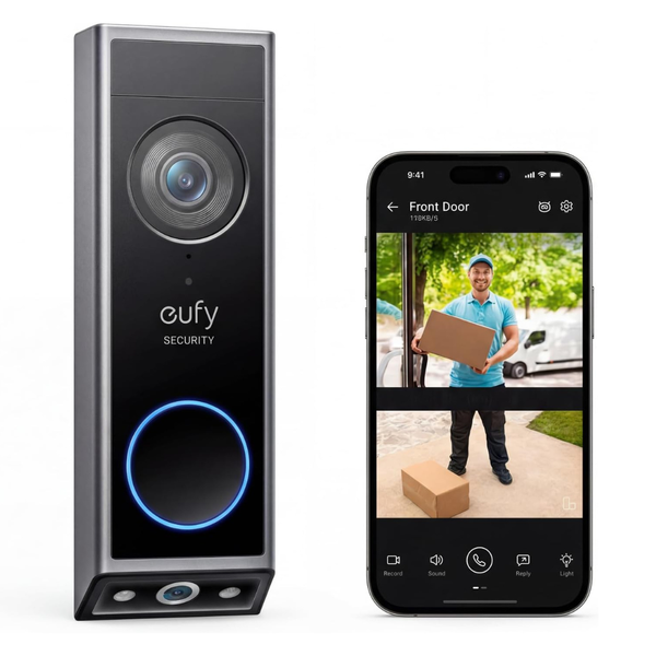 Eufy Security E340 2K FHD Wi-Fi Video Doorbell W/ No Subscription (Wired/Wireless)