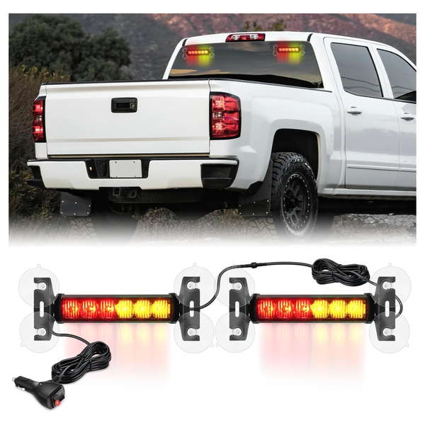 2-Pack Nilight 1-LED Emergency Strobe Light Bar