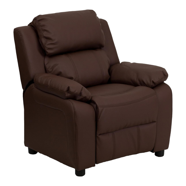Flash Furniture Charlie LeatherSoft Kid's Recliner W/ Flip-Up Storage Arms