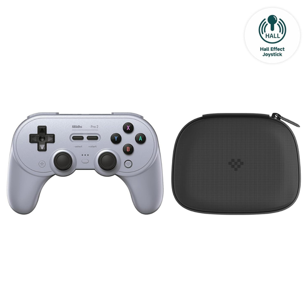 8Bitdo Pro 2 Wireless Hall Effect Joystick Controller W/ Case (2 Colors)
