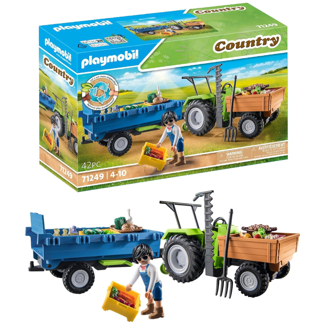 Playmobil Harvester Tractor With Trailer