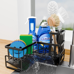 Fikoksol 90 Deg. Sink Caddy Organizer With Dish Brush Holder