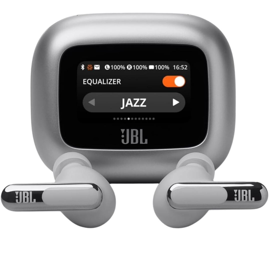 JBL Live Beam 3 True Wireless Noise-Cancelling Earbuds (Silver)