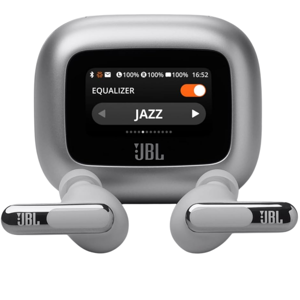 JBL Live Beam 3 True Wireless Noise-Cancelling Earbuds (Silver)