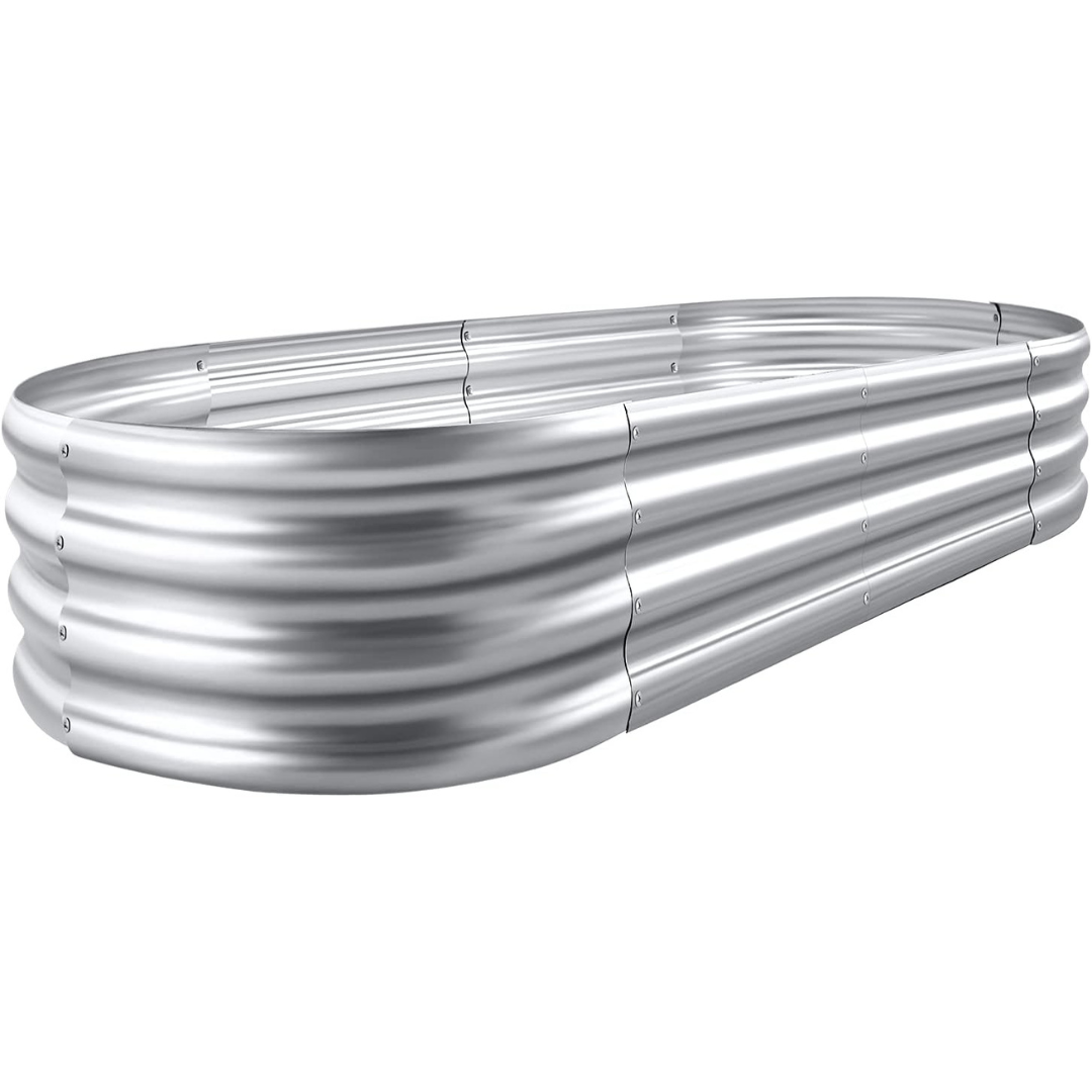 Galvanized Raised Garden Bed Planter Box Kit (4' X 2' X 1')
