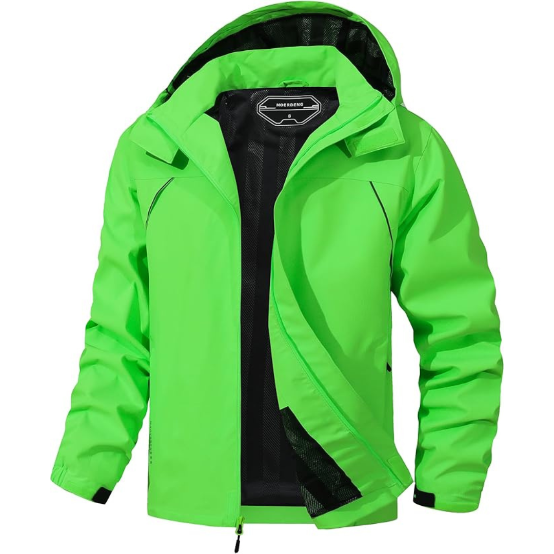 Men's Waterproof Windbreaker Lightweight Rain Jacket