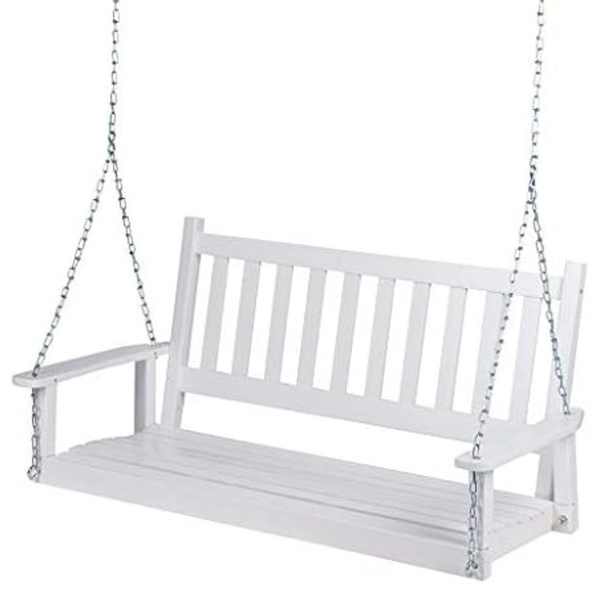 54" Shine Company Maine Wood Porch Swing with Chains