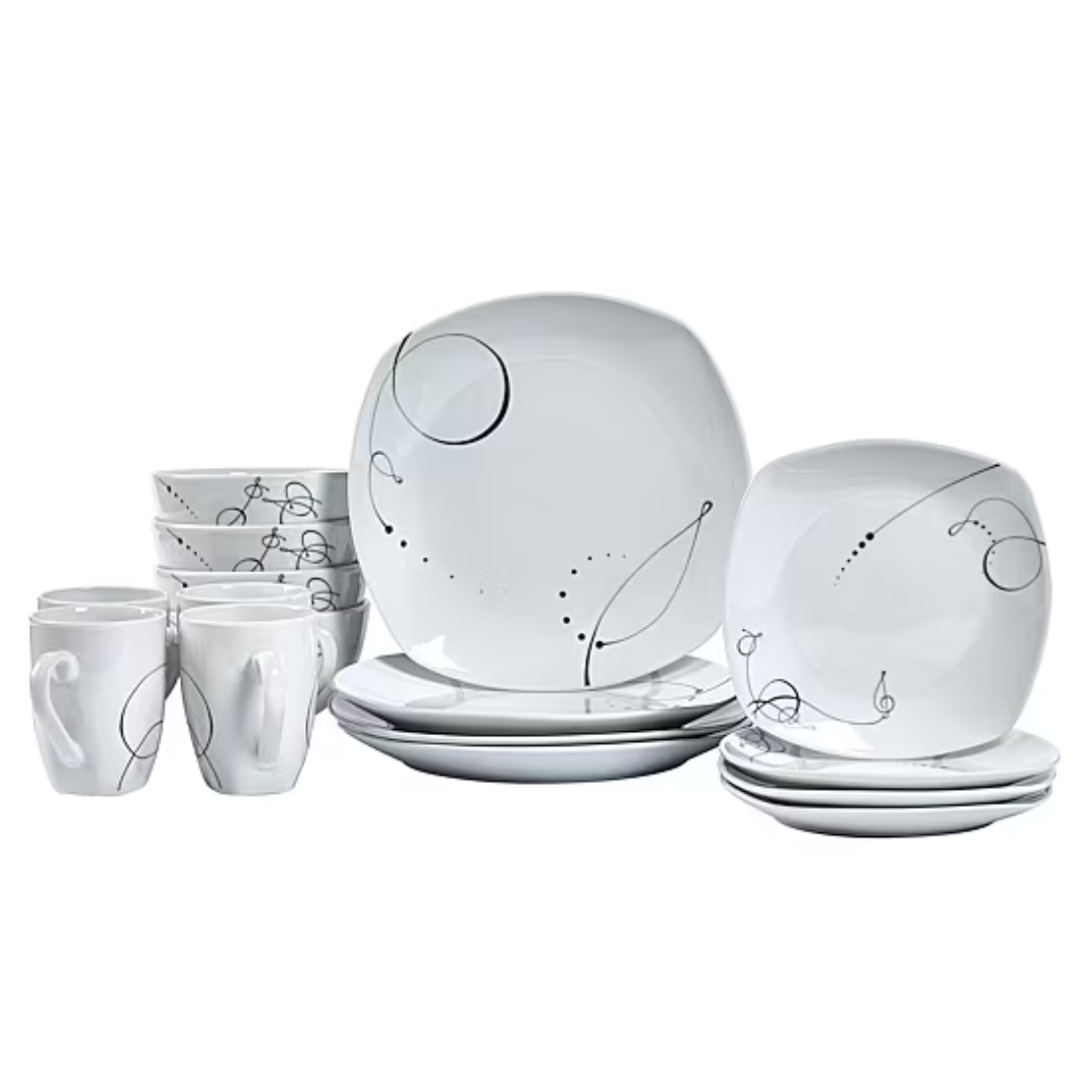 16-Piece Tabletops Unlimited Chip-Resistant Pescara Dinnerware Set