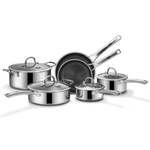 10-Piece Snowclad Hybrid Stainless Steel Cookware Sets