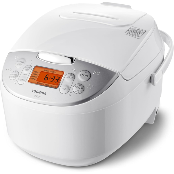 Toshiba 6-Cups Uncooked Rice Cooker with Fuzzy Logic Technology