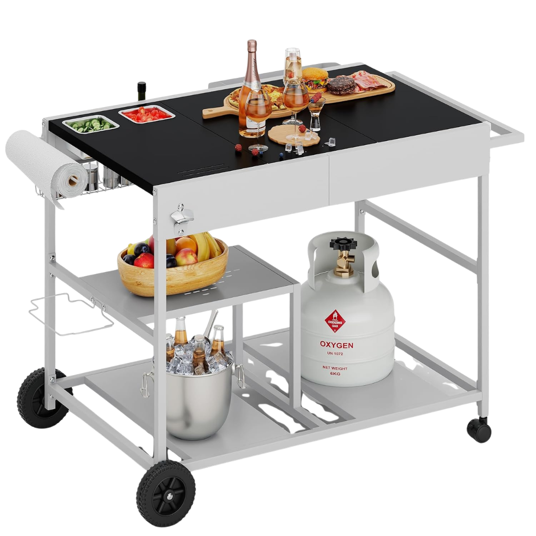 Shintenchi 24.6"x37.6" Pizza Oven Cart Table