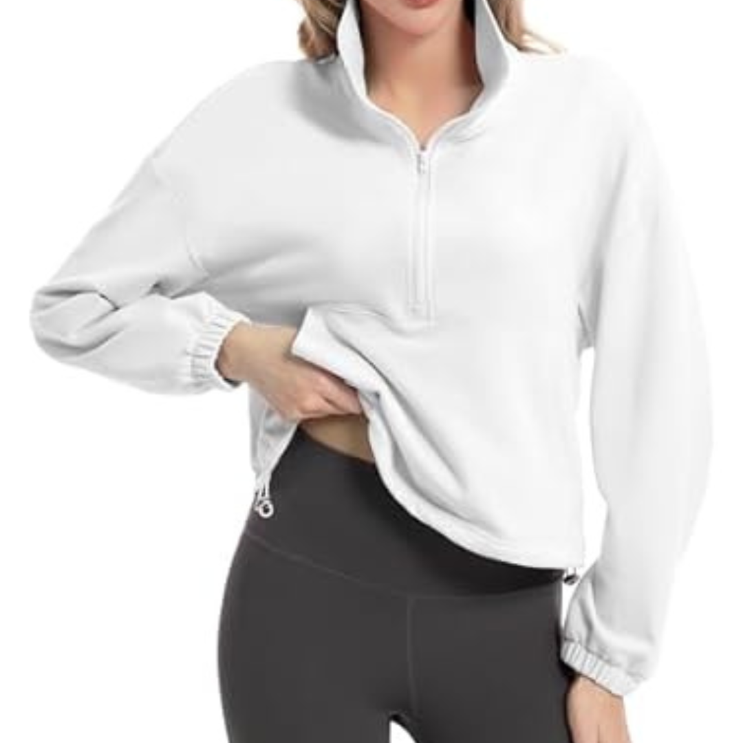 FKEEP Quarter Zip Women's Cropped Sweatshirt (Various)