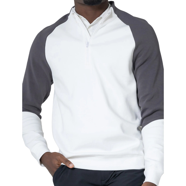 Levelwear Men's Crown Midlayer Quarter Zip Pullover (Navy Charcoal)