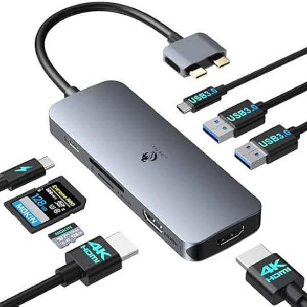 Lionwei MacBook Pro Air USB-C Dual Monitor Docking Station