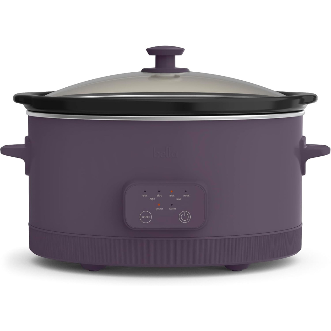 Bella 6 Quart Programmable Slow Cooker w/Glass Lid