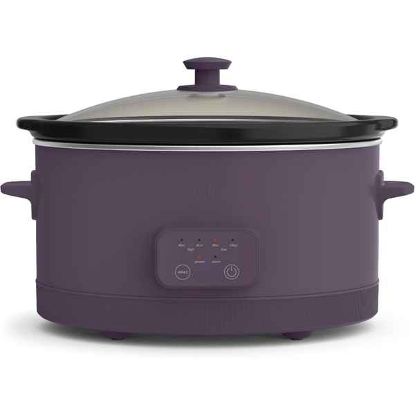 Bella 6 Quart Programmable Slow Cooker w/Glass Lid