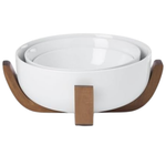 3-Piece 24 Seven Nesting Bowl Set With Wood Stand