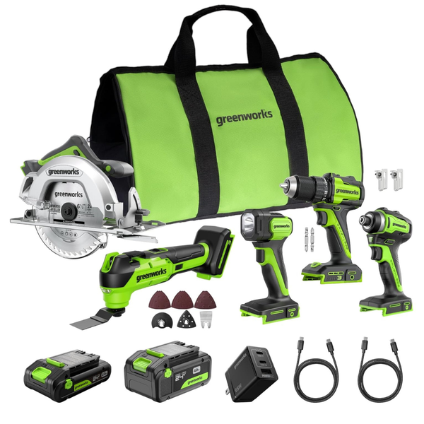 GREENWORKS 24V (5-TOOL) Combo
