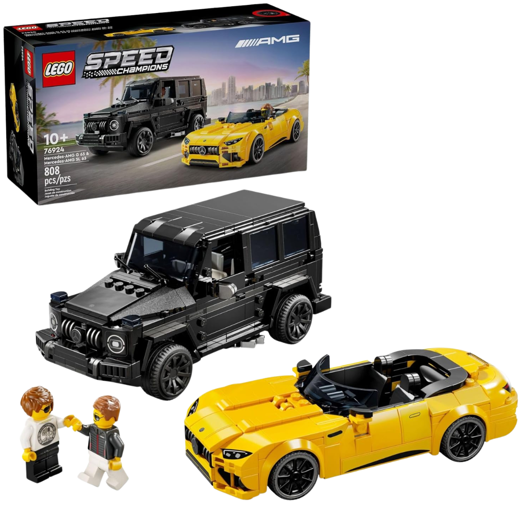 808-Piece LEGO Speed Champions Mercedes-AMG G 63 & SL 63 Car Set