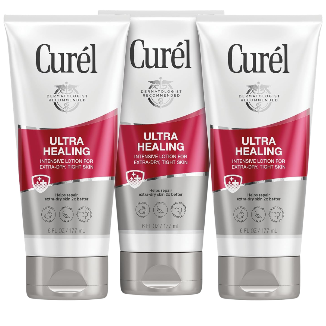 3-Pack 6oz Curel Ultra Healing Intensive Fragrance-Free Lotion