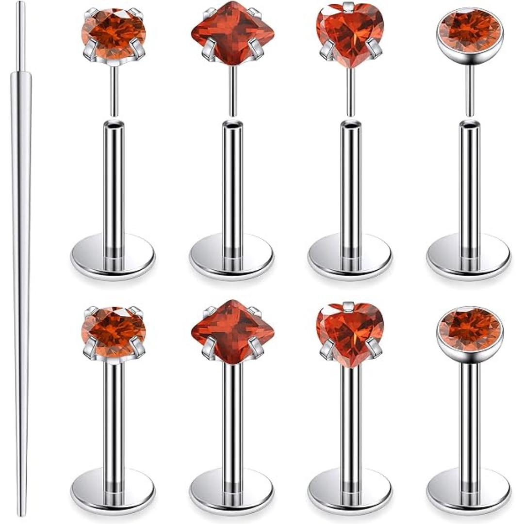 20G Threadless Flat Back Earring Studs
