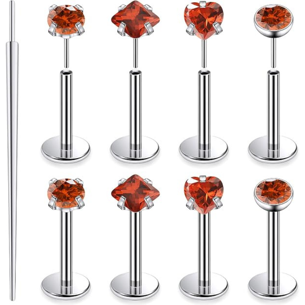 20G Threadless Flat Back Earring Studs