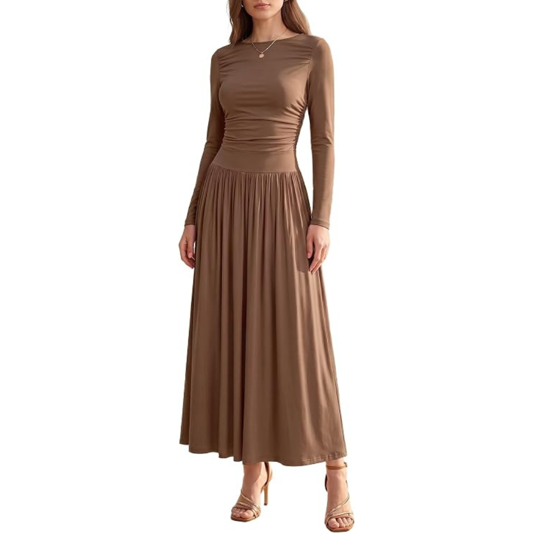 Vogueish Elegant Long Sleeve Fall Maxi Dress