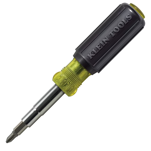 Klein Tools 11-in-1 Multi Bit Screwdriver & Nut Driver W/ Cushion Grip Handle
