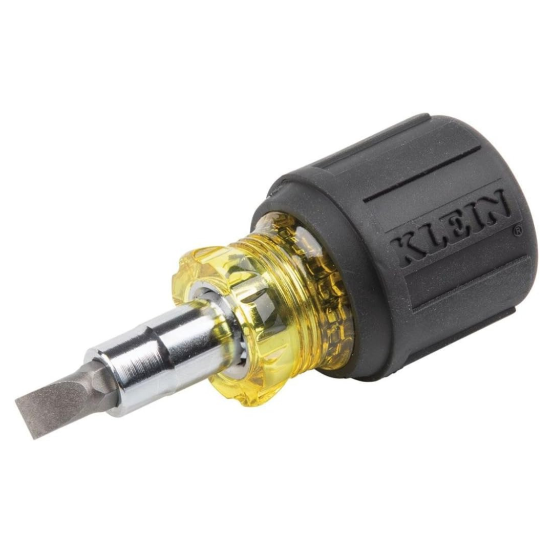 Klein Tools 6-in-1 Multi-Bit Screwdriver Stubby Nut Driver