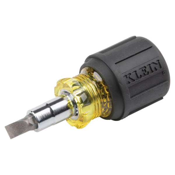 Klein Tools 6-in-1 Multi-Bit Screwdriver Stubby Nut Driver
